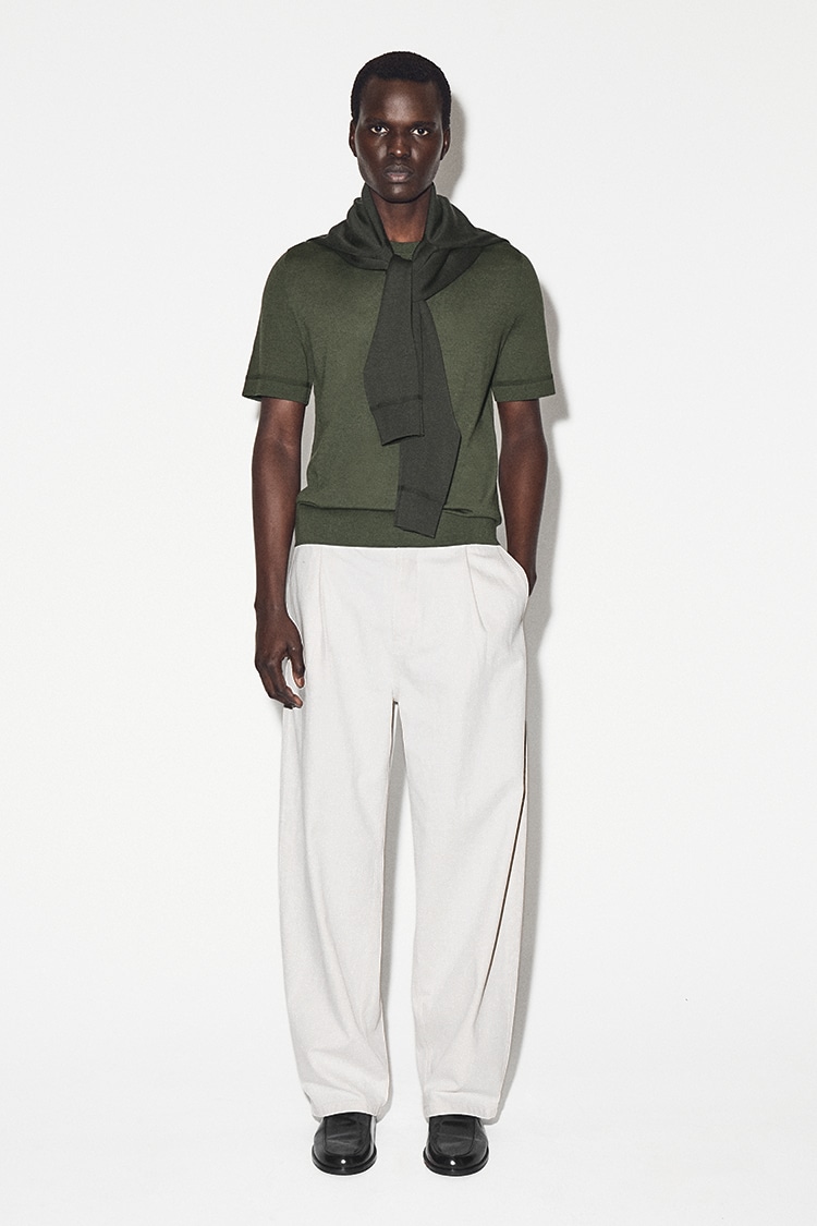 スリムフィット メリノウールTシャツ